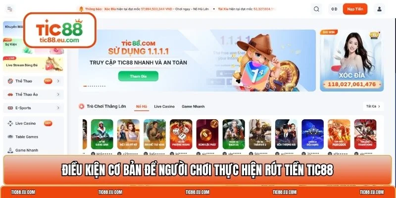 Rút tiền TIC88