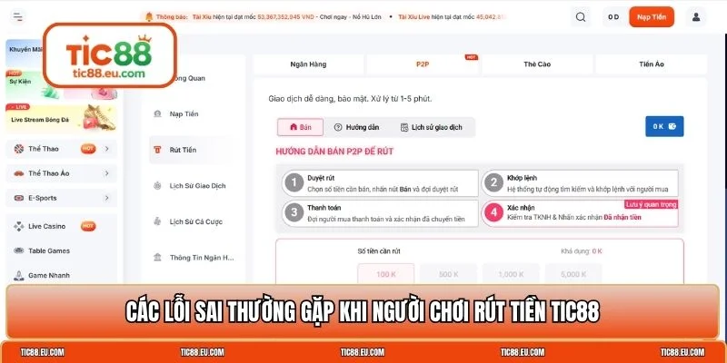 Rút tiền TIC88